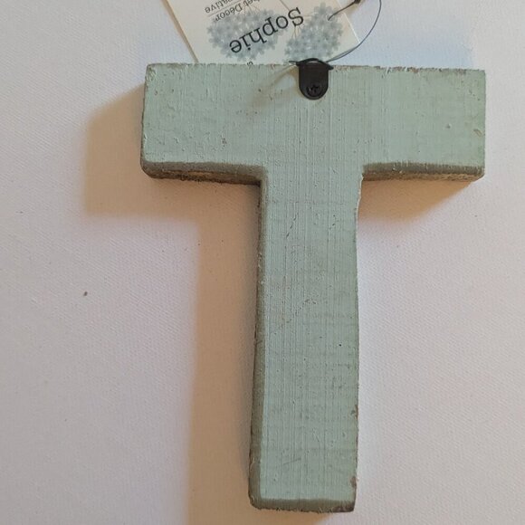 NWT Rustic Letter 'T' Wood Sign Distressed Farmhouse Michael's Home Wall Decor - Picture 5 of 9